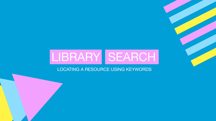 Library. Key Word Library Search - Keyword search