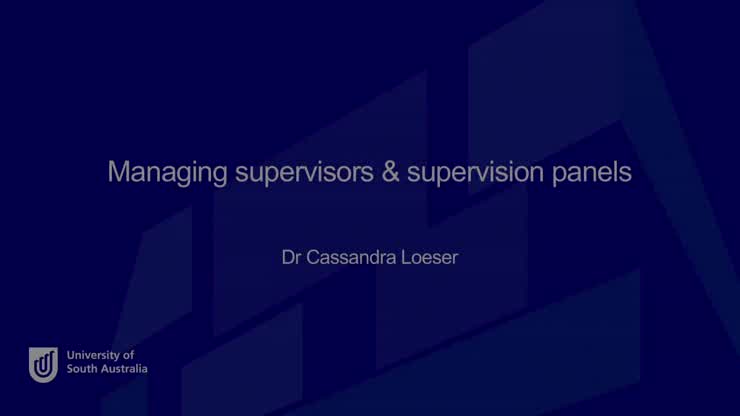 Managing supervisors & supervision panels