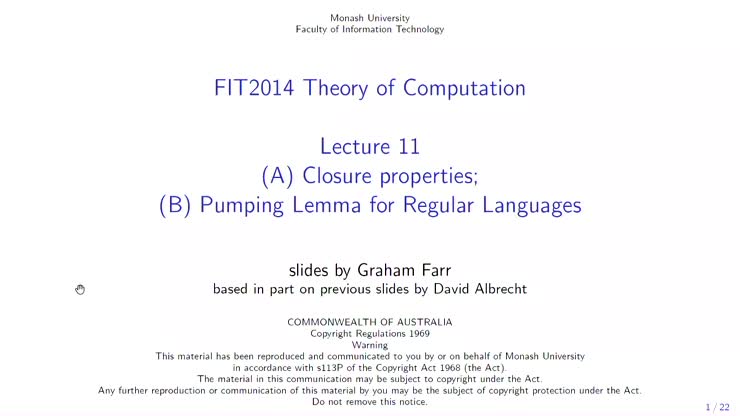 Video 12 - Lecture 11