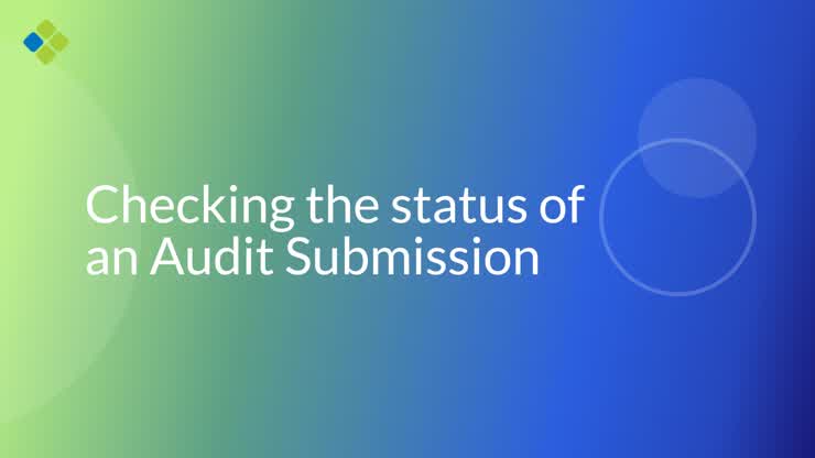 Checking the status of an audit submission