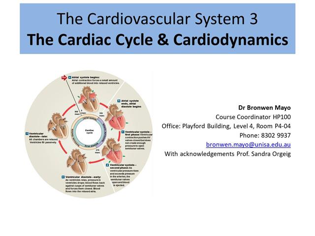 HP100 Cardiovascular System 3 - Part 1