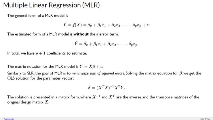 6.3 Multiple Linear Regression
